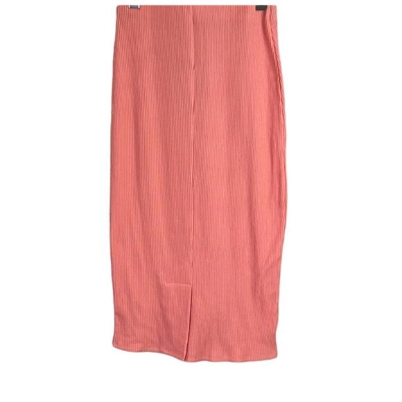 n:philanthropy Dallas Ribbed Midi Pencil Skirt Coral Size Small NWT - Picture 4 of 7